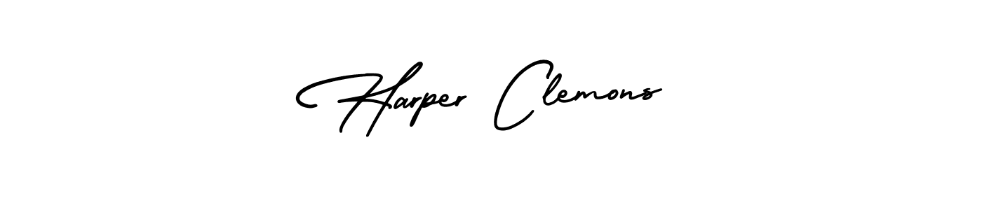 AmerikaSignatureDemo-Regular is a professional signature style that is perfect for those who want to add a touch of class to their signature. It is also a great choice for those who want to make their signature more unique. Get Harper Clemons name to fancy signature for free. Harper Clemons signature style 3 images and pictures png