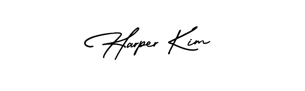 It looks lik you need a new signature style for name Harper Kim. Design unique handwritten (AmerikaSignatureDemo-Regular) signature with our free signature maker in just a few clicks. Harper Kim signature style 3 images and pictures png