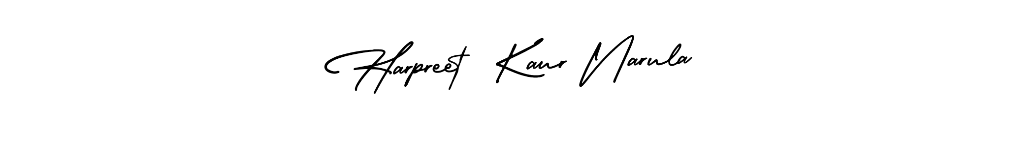 It looks lik you need a new signature style for name Harpreet  Kaur Narula. Design unique handwritten (AmerikaSignatureDemo-Regular) signature with our free signature maker in just a few clicks. Harpreet  Kaur Narula signature style 3 images and pictures png