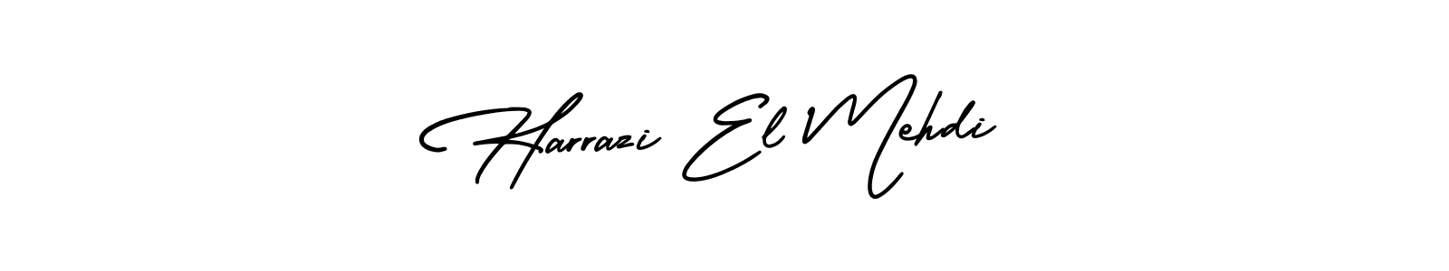 Also You can easily find your signature by using the search form. We will create Harrazi El Mehdi name handwritten signature images for you free of cost using AmerikaSignatureDemo-Regular sign style. Harrazi El Mehdi signature style 3 images and pictures png