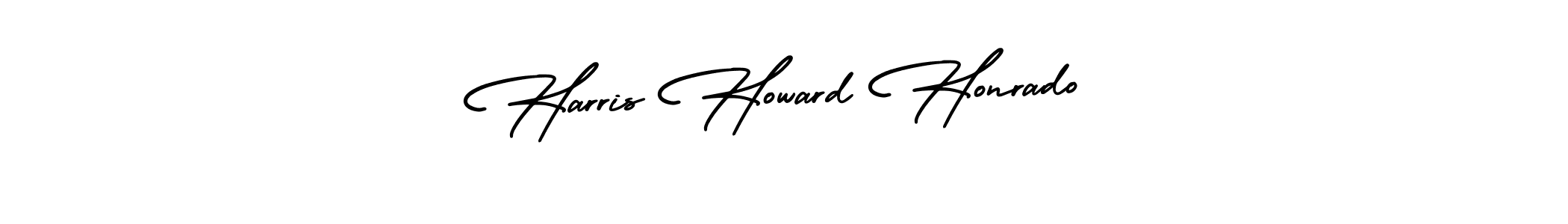 if you are searching for the best signature style for your name Harris Howard Honrado. so please give up your signature search. here we have designed multiple signature styles  using AmerikaSignatureDemo-Regular. Harris Howard Honrado signature style 3 images and pictures png