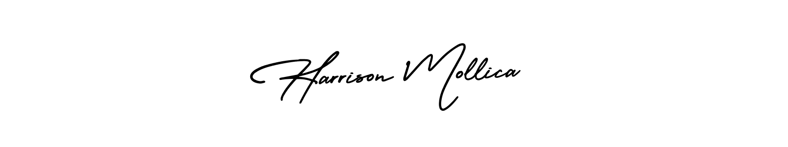 Make a beautiful signature design for name Harrison Mollica. With this signature (AmerikaSignatureDemo-Regular) style, you can create a handwritten signature for free. Harrison Mollica signature style 3 images and pictures png