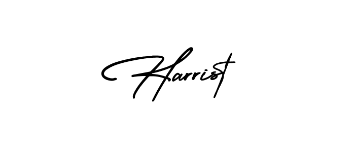 You should practise on your own different ways (AmerikaSignatureDemo-Regular) to write your name (Harrist) in signature. don't let someone else do it for you. Harrist signature style 3 images and pictures png