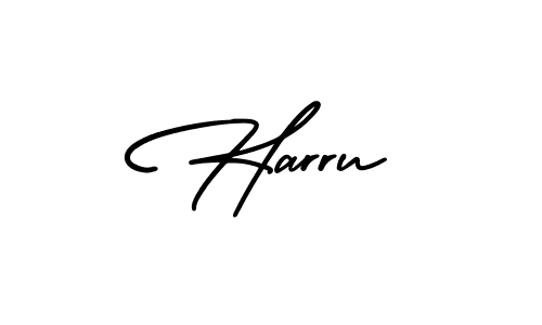 Design your own signature with our free online signature maker. With this signature software, you can create a handwritten (AmerikaSignatureDemo-Regular) signature for name Harru. Harru signature style 3 images and pictures png