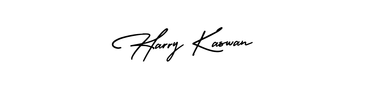 How to make Harry Kaswan name signature. Use AmerikaSignatureDemo-Regular style for creating short signs online. This is the latest handwritten sign. Harry Kaswan signature style 3 images and pictures png