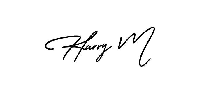 Design your own signature with our free online signature maker. With this signature software, you can create a handwritten (AmerikaSignatureDemo-Regular) signature for name Harry M. Harry M signature style 3 images and pictures png