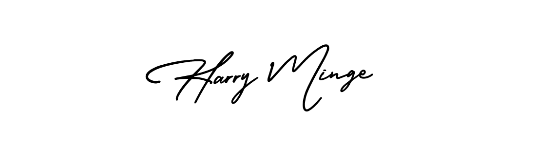 Harry Minge stylish signature style. Best Handwritten Sign (AmerikaSignatureDemo-Regular) for my name. Handwritten Signature Collection Ideas for my name Harry Minge. Harry Minge signature style 3 images and pictures png