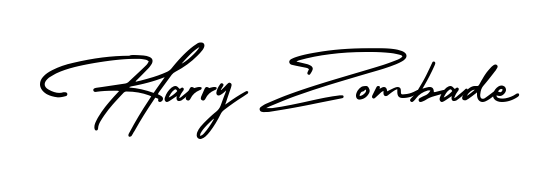 Style your name Harry Zombade with confidence using AmerikaSignatureDemo-Regular signature design. Simple, elegant, and ready for immediate document use. Harry Zombade signature style 3 images and pictures png