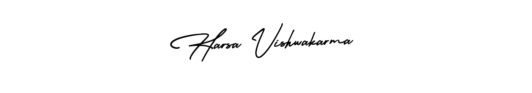 Make a beautiful signature design for name Harsa Vishwakarma. With this signature (AmerikaSignatureDemo-Regular) style, you can create a handwritten signature for free. Harsa Vishwakarma signature style 3 images and pictures png