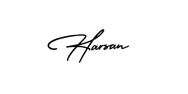 Harsan stylish signature style. Best Handwritten Sign (AmerikaSignatureDemo-Regular) for my name. Handwritten Signature Collection Ideas for my name Harsan. Harsan signature style 3 images and pictures png