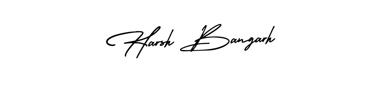 Use a signature maker to create a handwritten signature online. With this signature software, you can design (AmerikaSignatureDemo-Regular) your own signature for name Harsh Bangarh. Harsh Bangarh signature style 3 images and pictures png