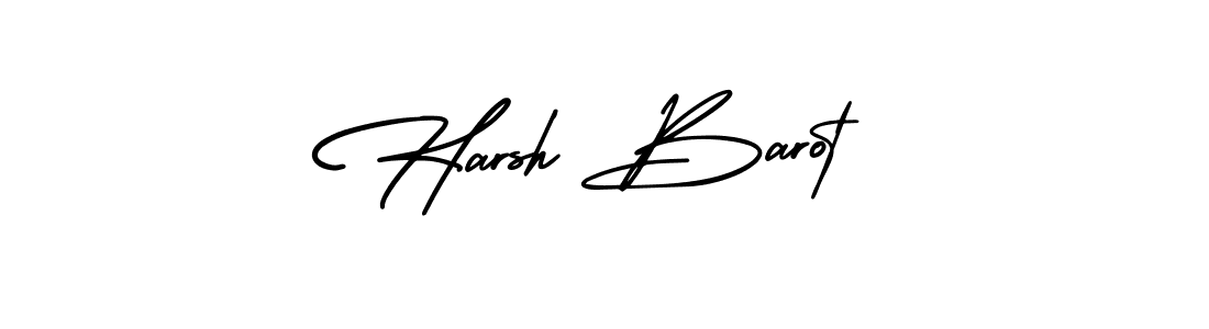 It looks lik you need a new signature style for name Harsh Barot. Design unique handwritten (AmerikaSignatureDemo-Regular) signature with our free signature maker in just a few clicks. Harsh Barot signature style 3 images and pictures png