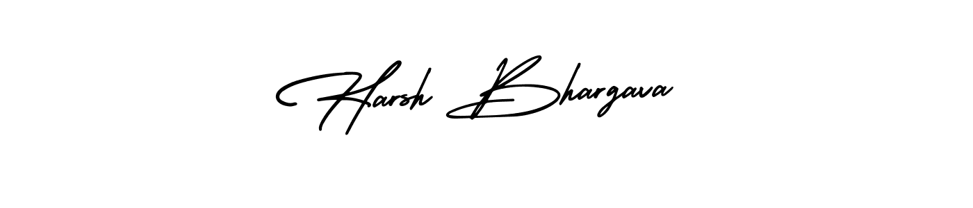The best way (AmerikaSignatureDemo-Regular) to make a short signature is to pick only two or three words in your name. The name Harsh Bhargava include a total of six letters. For converting this name. Harsh Bhargava signature style 3 images and pictures png