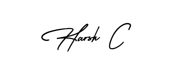 This is the best signature style for the Harsh C name. Also you like these signature font (AmerikaSignatureDemo-Regular). Mix name signature. Harsh C signature style 3 images and pictures png