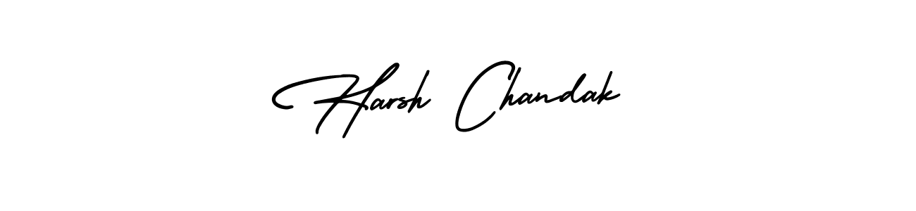 Harsh Chandak stylish signature style. Best Handwritten Sign (AmerikaSignatureDemo-Regular) for my name. Handwritten Signature Collection Ideas for my name Harsh Chandak. Harsh Chandak signature style 3 images and pictures png