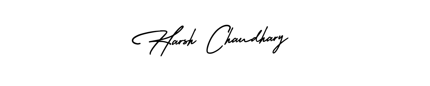 Create a beautiful signature design for name Harsh Chaudhary. With this signature (AmerikaSignatureDemo-Regular) fonts, you can make a handwritten signature for free. Harsh Chaudhary signature style 3 images and pictures png