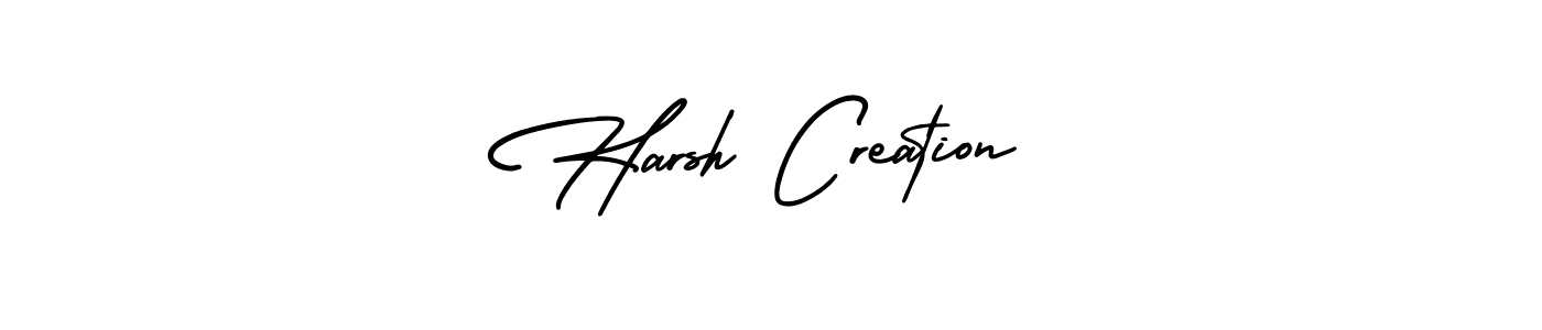 Also You can easily find your signature by using the search form. We will create Harsh Creation name handwritten signature images for you free of cost using AmerikaSignatureDemo-Regular sign style. Harsh Creation signature style 3 images and pictures png