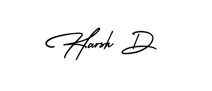 It looks lik you need a new signature style for name Harsh D. Design unique handwritten (AmerikaSignatureDemo-Regular) signature with our free signature maker in just a few clicks. Harsh D signature style 3 images and pictures png