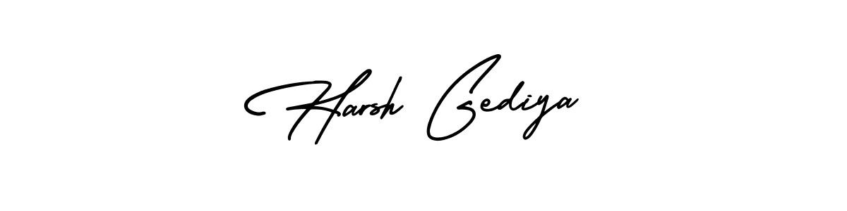 Also You can easily find your signature by using the search form. We will create Harsh Gediya name handwritten signature images for you free of cost using AmerikaSignatureDemo-Regular sign style. Harsh Gediya signature style 3 images and pictures png