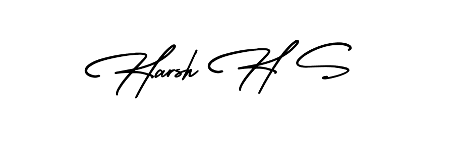 Make a beautiful signature design for name Harsh H S. Use this online signature maker to create a handwritten signature for free. Harsh H S signature style 3 images and pictures png