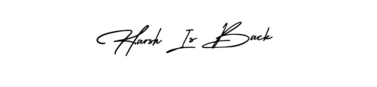 Make a beautiful signature design for name Harsh Is Back. With this signature (AmerikaSignatureDemo-Regular) style, you can create a handwritten signature for free. Harsh Is Back signature style 3 images and pictures png