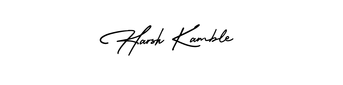 Harsh Kamble stylish signature style. Best Handwritten Sign (AmerikaSignatureDemo-Regular) for my name. Handwritten Signature Collection Ideas for my name Harsh Kamble. Harsh Kamble signature style 3 images and pictures png