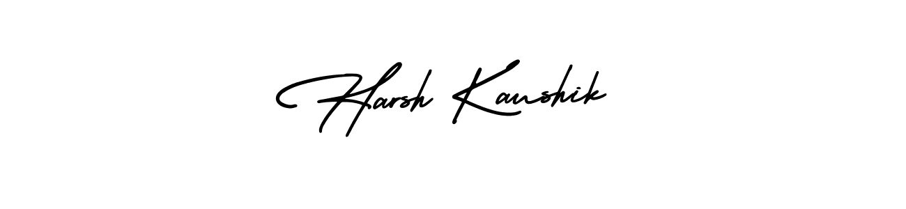 Make a beautiful signature design for name Harsh Kaushik. With this signature (AmerikaSignatureDemo-Regular) style, you can create a handwritten signature for free. Harsh Kaushik signature style 3 images and pictures png