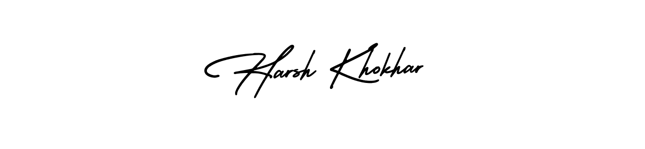 Similarly AmerikaSignatureDemo-Regular is the best handwritten signature design. Signature creator online .You can use it as an online autograph creator for name Harsh Khokhar. Harsh Khokhar signature style 3 images and pictures png