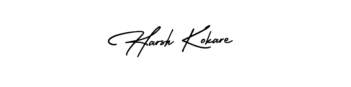 It looks lik you need a new signature style for name Harsh Kokare. Design unique handwritten (AmerikaSignatureDemo-Regular) signature with our free signature maker in just a few clicks. Harsh Kokare signature style 3 images and pictures png