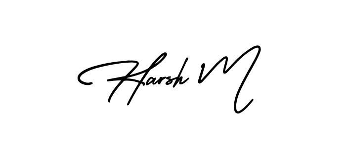 Also we have Harsh M name is the best signature style. Create professional handwritten signature collection using AmerikaSignatureDemo-Regular autograph style. Harsh M signature style 3 images and pictures png