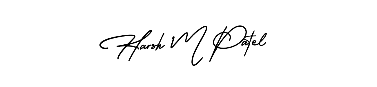 How to make Harsh M Patel signature? AmerikaSignatureDemo-Regular is a professional autograph style. Create handwritten signature for Harsh M Patel name. Harsh M Patel signature style 3 images and pictures png