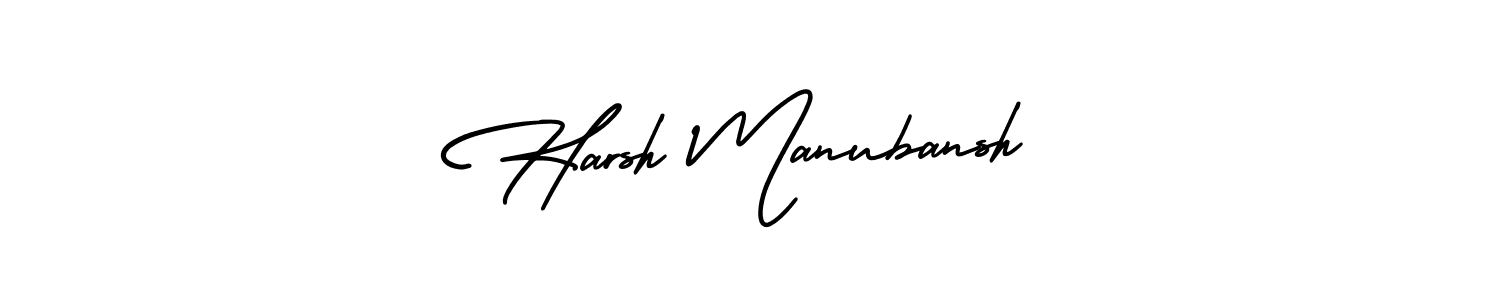 Also we have Harsh Manubansh name is the best signature style. Create professional handwritten signature collection using AmerikaSignatureDemo-Regular autograph style. Harsh Manubansh signature style 3 images and pictures png