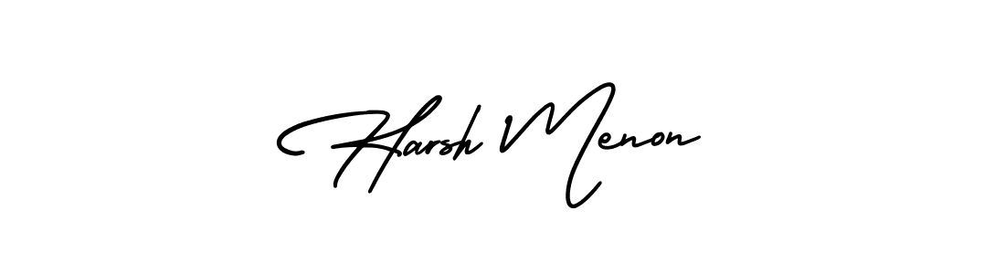 Also You can easily find your signature by using the search form. We will create Harsh Menon name handwritten signature images for you free of cost using AmerikaSignatureDemo-Regular sign style. Harsh Menon signature style 3 images and pictures png