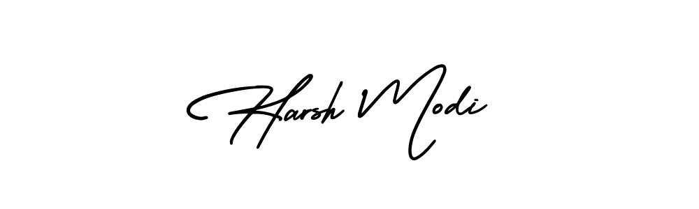 Use a signature maker to create a handwritten signature online. With this signature software, you can design (AmerikaSignatureDemo-Regular) your own signature for name Harsh Modi. Harsh Modi signature style 3 images and pictures png