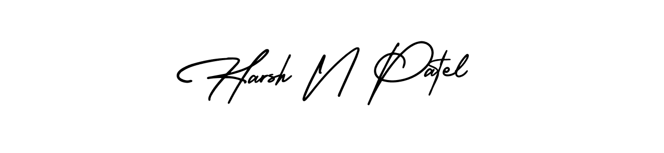 Make a beautiful signature design for name Harsh N Patel. With this signature (AmerikaSignatureDemo-Regular) style, you can create a handwritten signature for free. Harsh N Patel signature style 3 images and pictures png