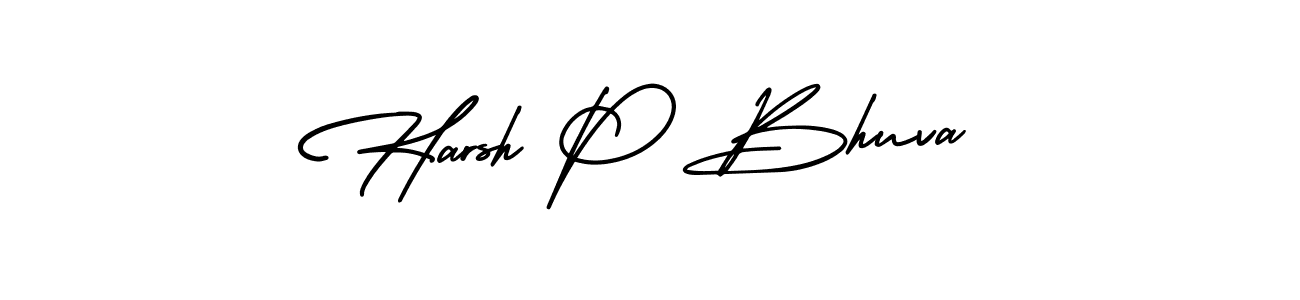 Harsh P Bhuva stylish signature style. Best Handwritten Sign (AmerikaSignatureDemo-Regular) for my name. Handwritten Signature Collection Ideas for my name Harsh P Bhuva. Harsh P Bhuva signature style 3 images and pictures png