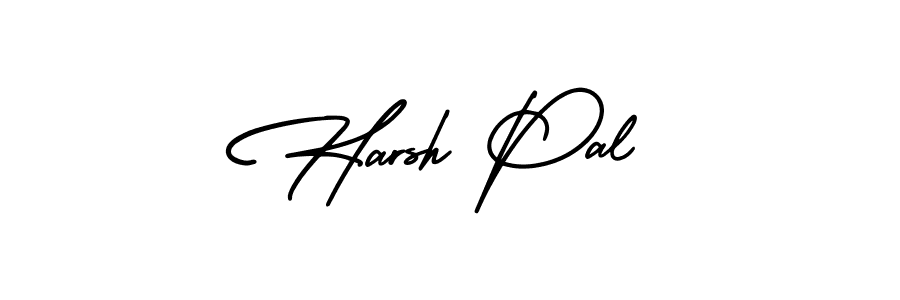 How to make Harsh Pal name signature. Use AmerikaSignatureDemo-Regular style for creating short signs online. This is the latest handwritten sign. Harsh Pal signature style 3 images and pictures png