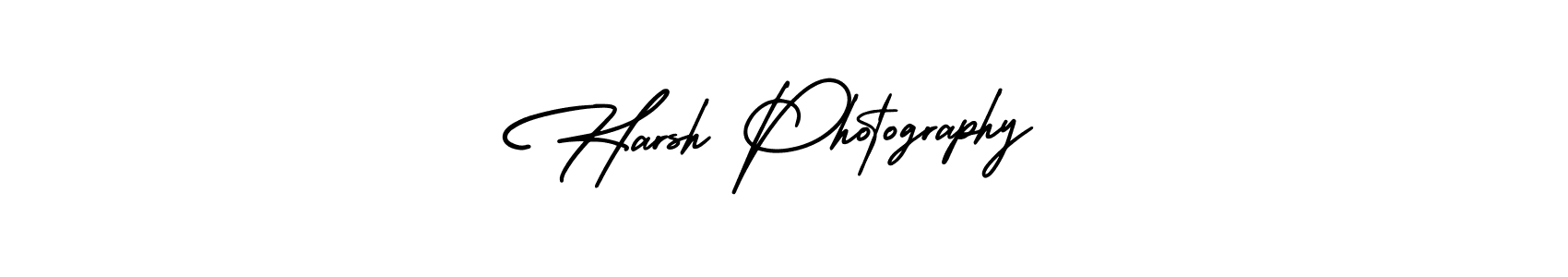 The best way (AmerikaSignatureDemo-Regular) to make a short signature is to pick only two or three words in your name. The name Harsh Photography include a total of six letters. For converting this name. Harsh Photography signature style 3 images and pictures png