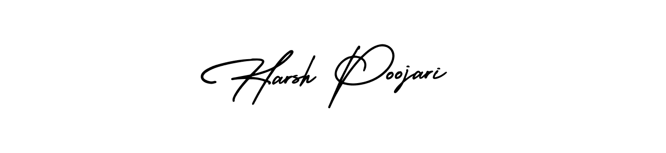 Harsh Poojari stylish signature style. Best Handwritten Sign (AmerikaSignatureDemo-Regular) for my name. Handwritten Signature Collection Ideas for my name Harsh Poojari. Harsh Poojari signature style 3 images and pictures png