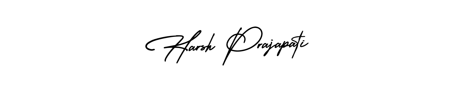 Make a beautiful signature design for name Harsh Prajapati. With this signature (AmerikaSignatureDemo-Regular) style, you can create a handwritten signature for free. Harsh Prajapati signature style 3 images and pictures png