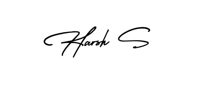 Make a beautiful signature design for name Harsh S. With this signature (AmerikaSignatureDemo-Regular) style, you can create a handwritten signature for free. Harsh S signature style 3 images and pictures png