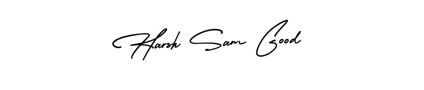 See photos of Harsh Sam Good official signature by Spectra . Check more albums & portfolios. Read reviews & check more about AmerikaSignatureDemo-Regular font. Harsh Sam Good signature style 3 images and pictures png