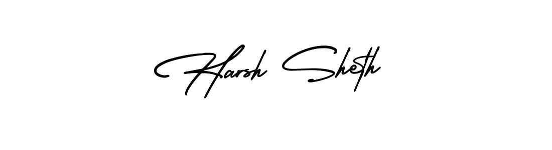 Create a beautiful signature design for name Harsh Sheth. With this signature (AmerikaSignatureDemo-Regular) fonts, you can make a handwritten signature for free. Harsh Sheth signature style 3 images and pictures png