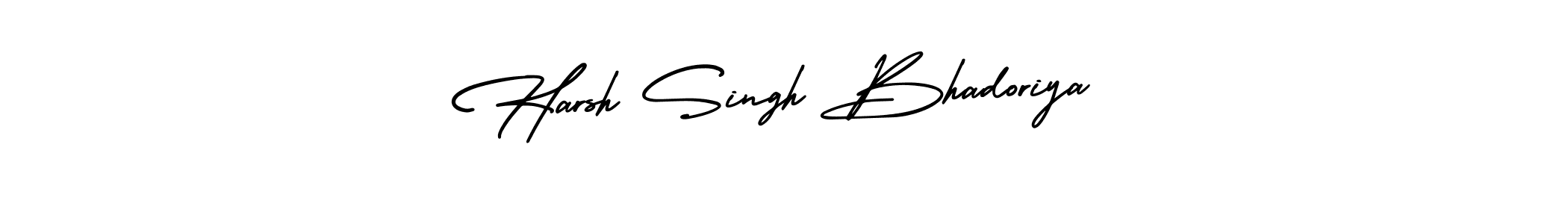 if you are searching for the best signature style for your name Harsh Singh Bhadoriya. so please give up your signature search. here we have designed multiple signature styles  using AmerikaSignatureDemo-Regular. Harsh Singh Bhadoriya signature style 3 images and pictures png