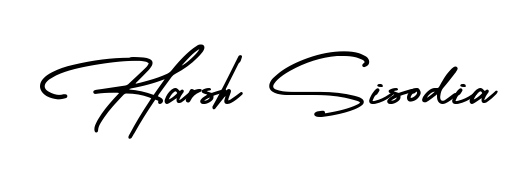 Personalize your online presence with Harsh Sisodia signature rendered in elegant AmerikaSignatureDemo-Regular font. Great for website footers and blogs. Harsh Sisodia signature style 3 images and pictures png