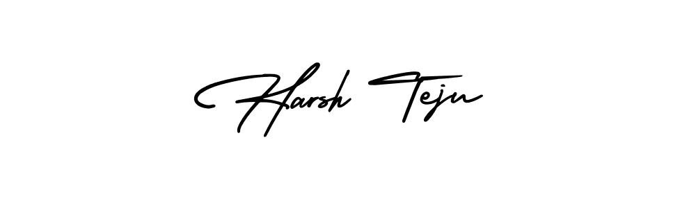 AmerikaSignatureDemo-Regular is a professional signature style that is perfect for those who want to add a touch of class to their signature. It is also a great choice for those who want to make their signature more unique. Get Harsh Teju name to fancy signature for free. Harsh Teju signature style 3 images and pictures png