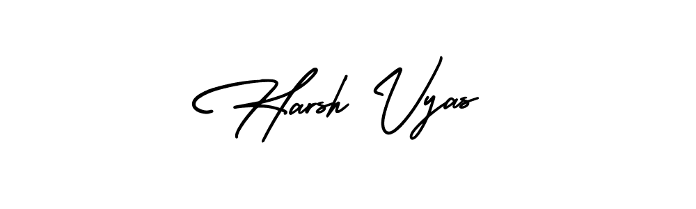 The best way (AmerikaSignatureDemo-Regular) to make a short signature is to pick only two or three words in your name. The name Harsh Vyas include a total of six letters. For converting this name. Harsh Vyas signature style 3 images and pictures png