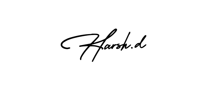 How to Draw Harsh.d signature style? AmerikaSignatureDemo-Regular is a latest design signature styles for name Harsh.d. Harsh.d signature style 3 images and pictures png