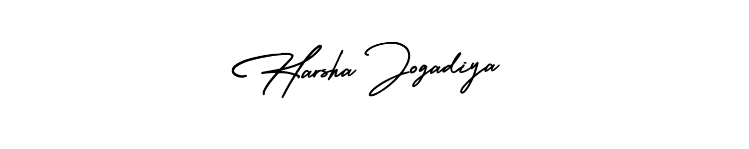 Design your own signature with our free online signature maker. With this signature software, you can create a handwritten (AmerikaSignatureDemo-Regular) signature for name Harsha Jogadiya. Harsha Jogadiya signature style 3 images and pictures png