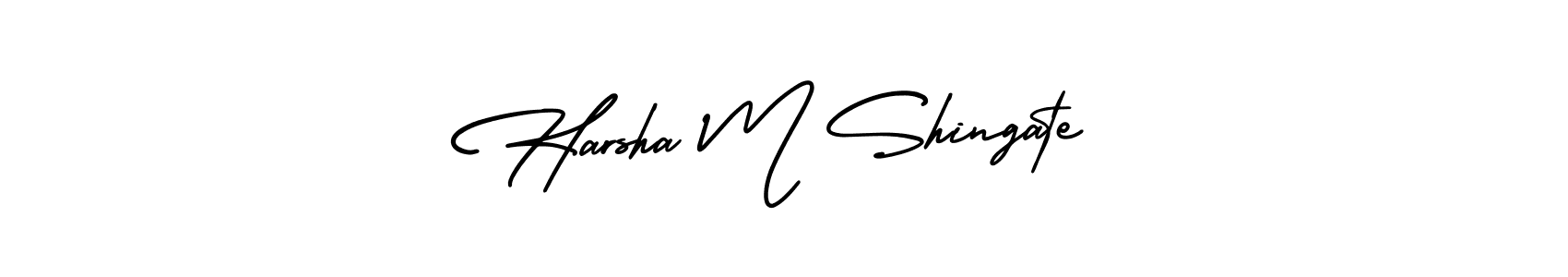 Use a signature maker to create a handwritten signature online. With this signature software, you can design (AmerikaSignatureDemo-Regular) your own signature for name Harsha M Shingate. Harsha M Shingate signature style 3 images and pictures png